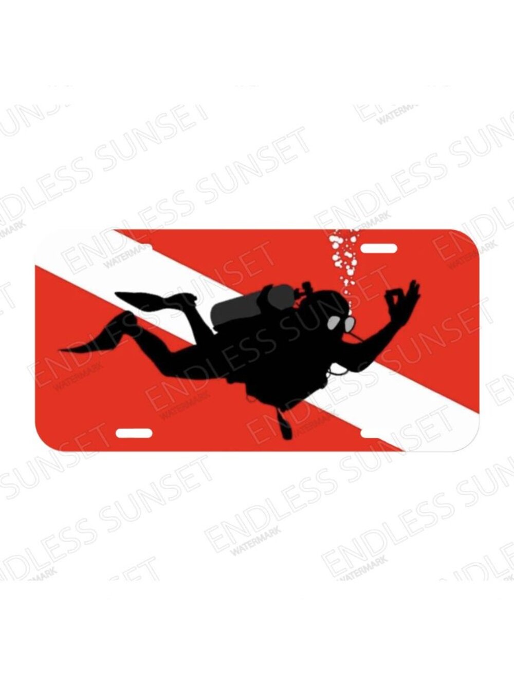 NEW Scuba Flag Scuba Diver Snorkel Ocean Underwater License Plate CAR SUV Truck
